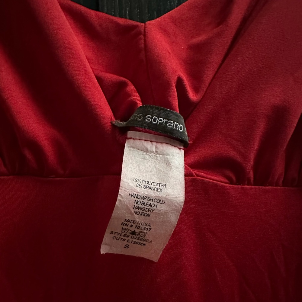Vintage Y2K Red Pleated Dress - Picture 3 of 9
